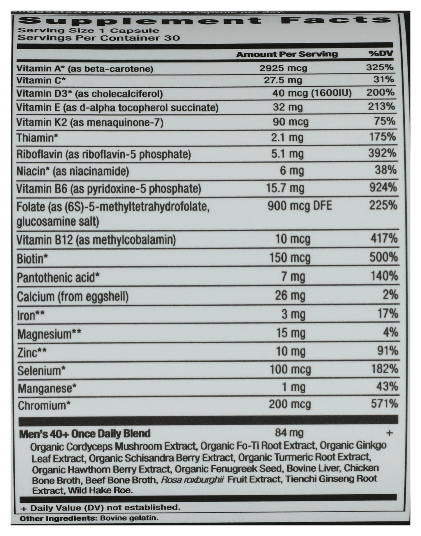 Ancient Nutrition Men's 40+ Once Daily Multi 30ct