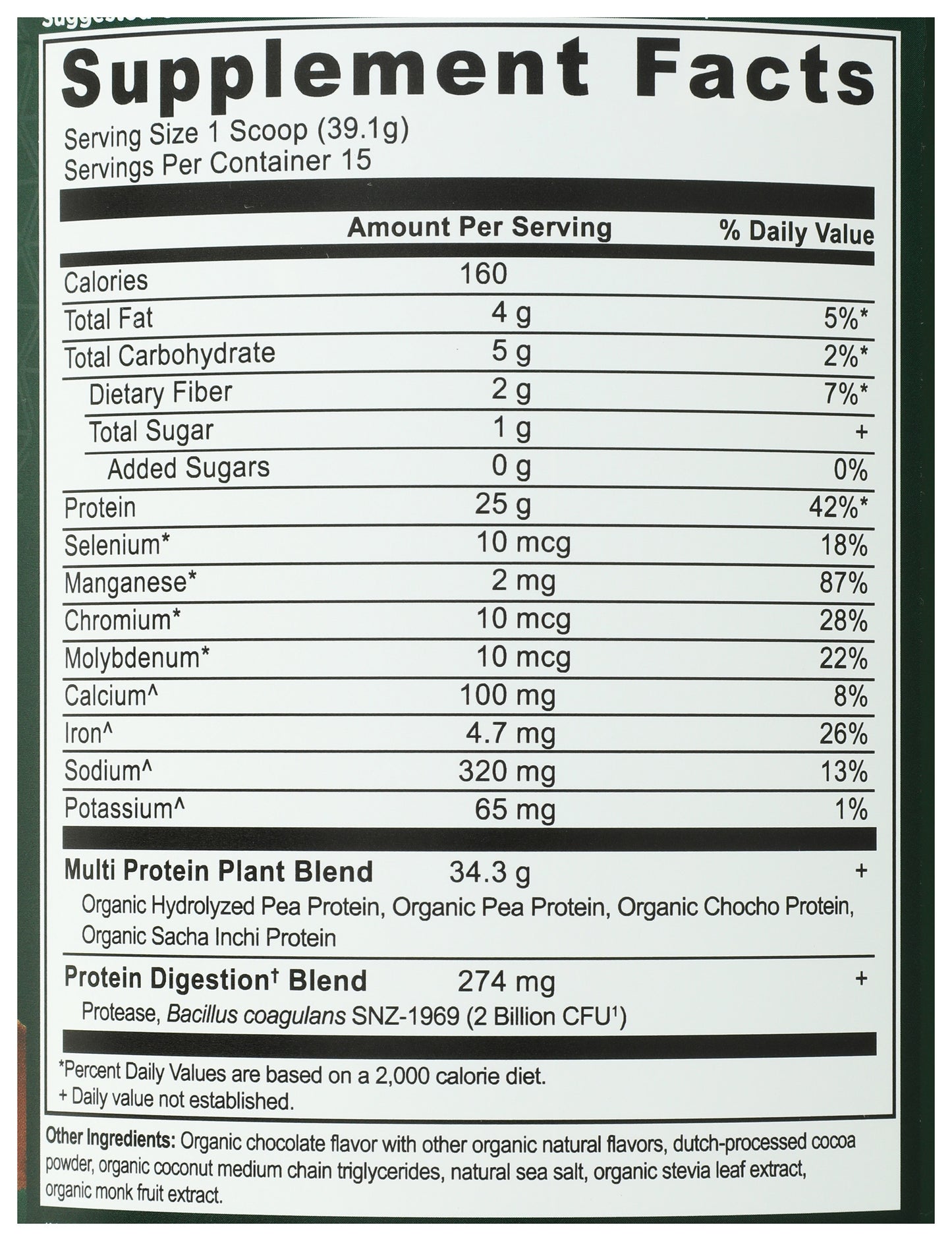 Ancient Nutrition Multi Plant-Based Protein Powder Chocolate