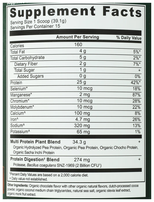 Ancient Nutrition Multi Plant-Based Protein Powder Chocolate