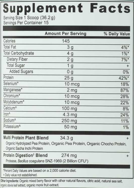 Ancient Nutrition Multi Plant-Based Protein Powder Mixed Berry