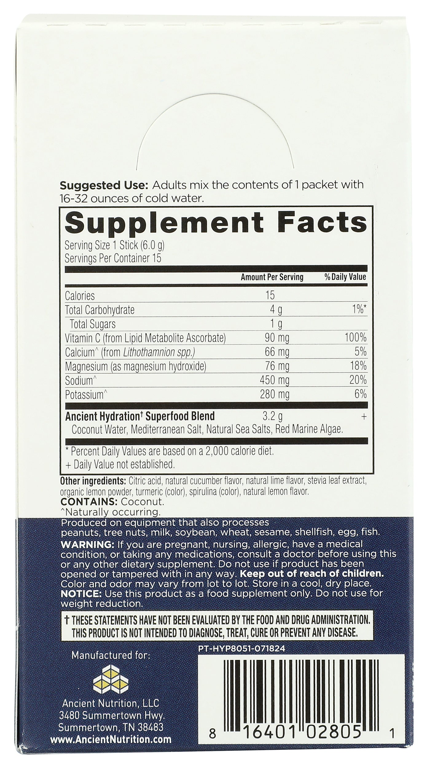 ANN Rapid Hydration Lem/Lime