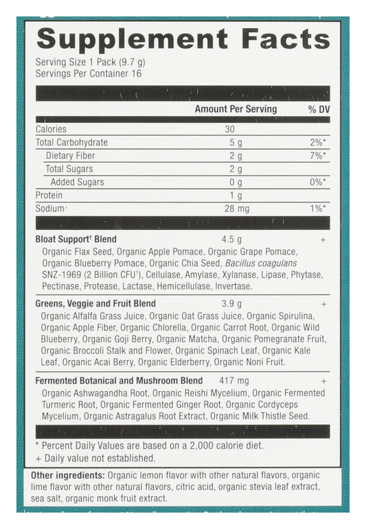 Ancient Nutrition Bloat Relief Apple Greens 16pk