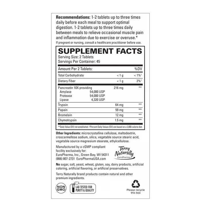 Terry Naturally Clinical Digestive Enzymes 90ct