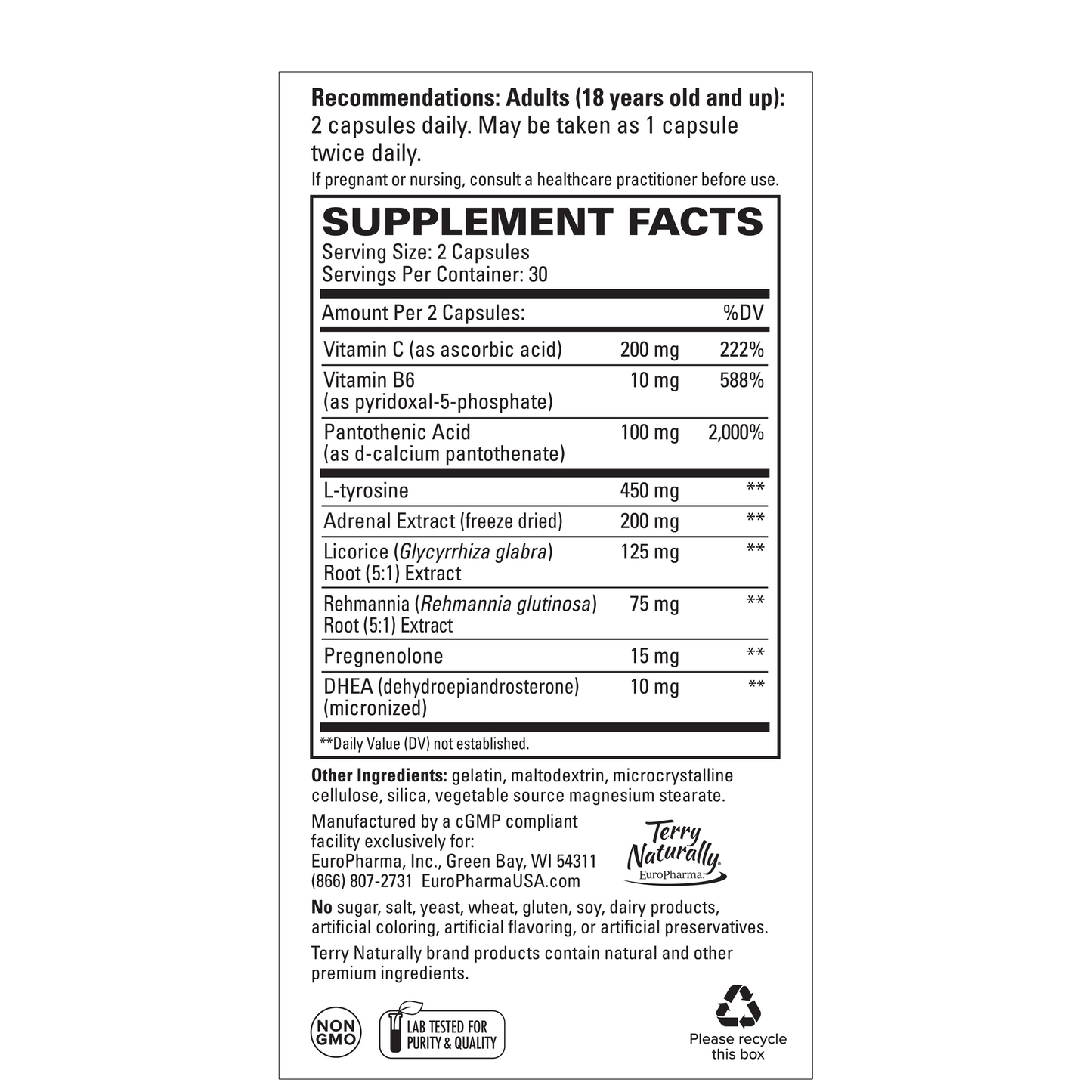 Terry Naturally Adrenaplex 120ct