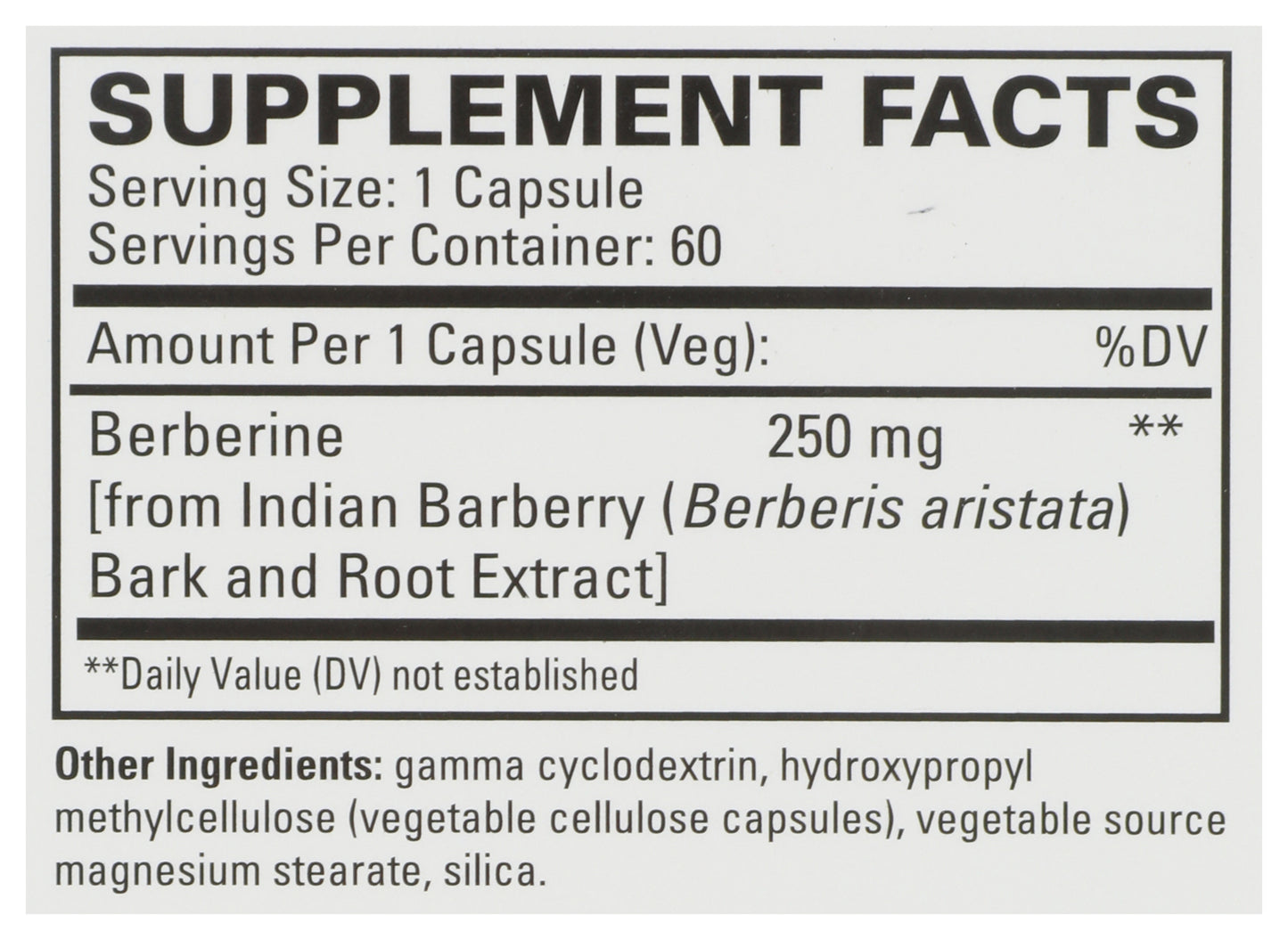 Terry Naturally Berberine MetX Ultra Absorption 60 Capsules