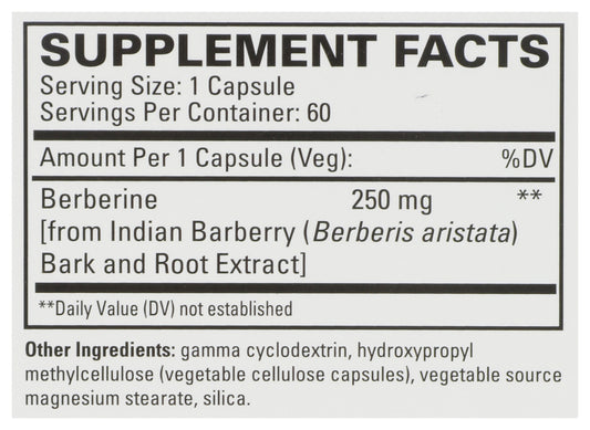 Terry Naturally Berberine MetX Ultra Absorption 60 Capsules
