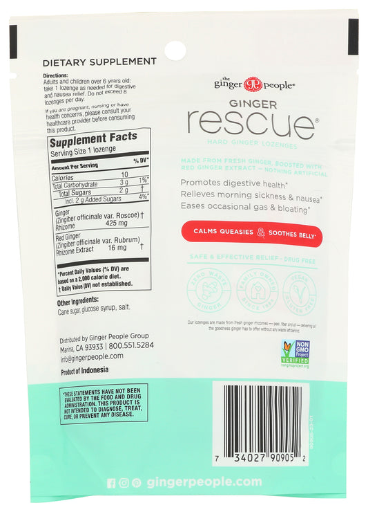 GNP 30ct Ginger Rescue Hard Lozenge