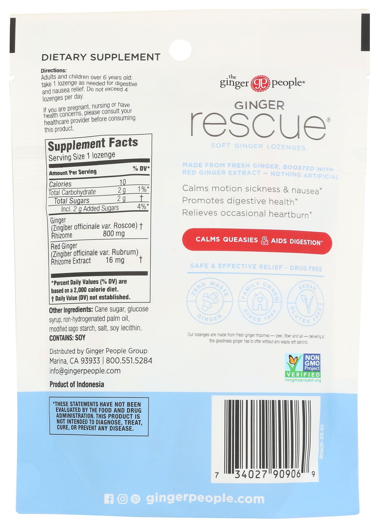 GNP 30ct Ginger Rescue Soft Lozenge