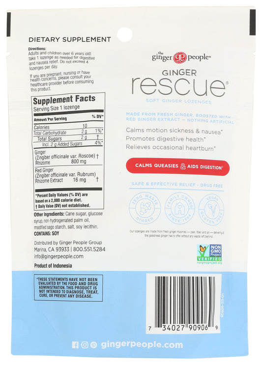 GNP 30ct Ginger Rescue Soft Lozenge