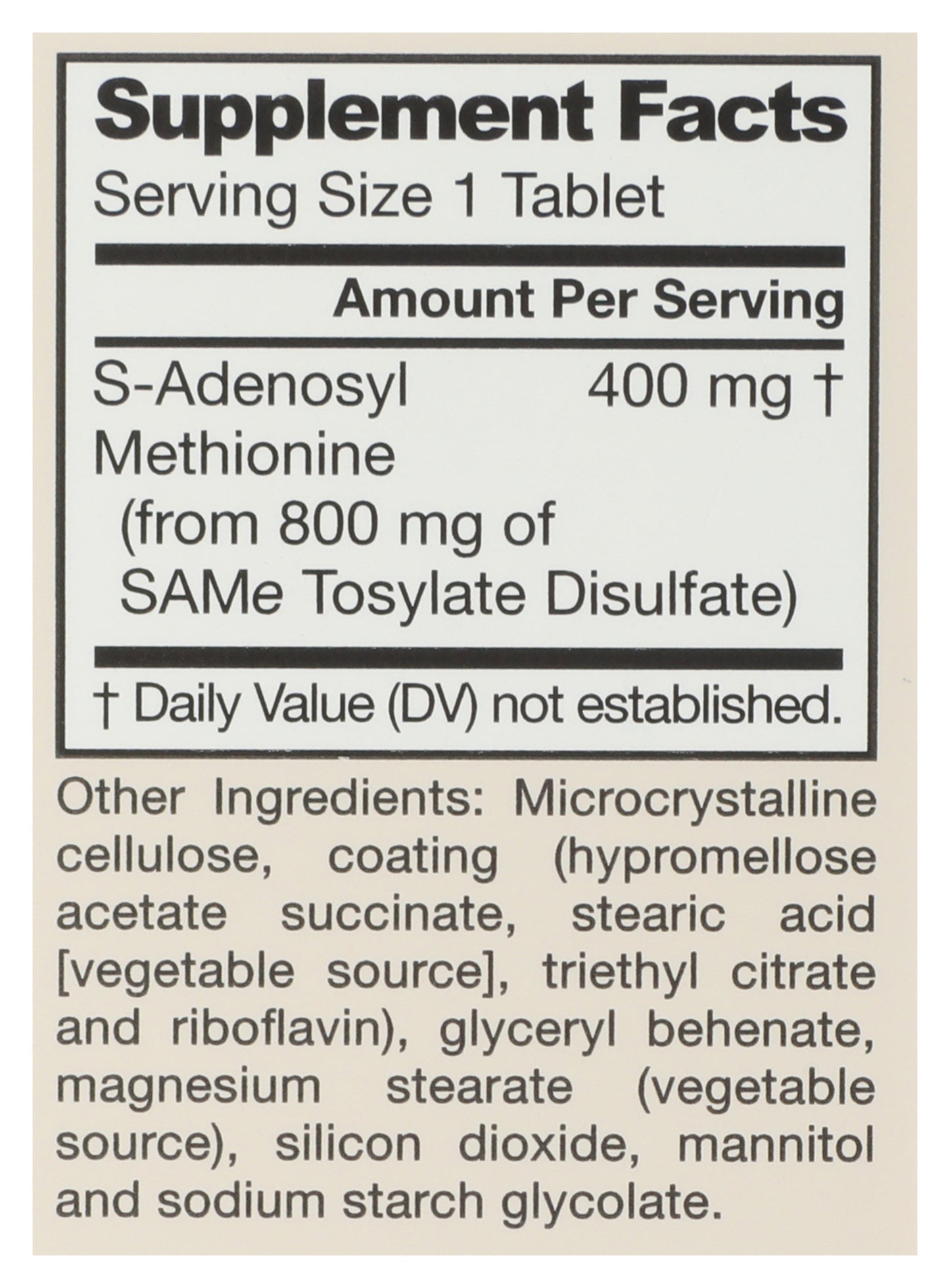 Jarrow 30ct SAM-e 400mg