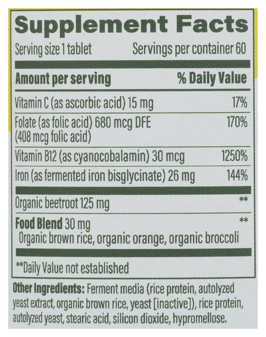 MGF Blood Builder Iron 60 ct