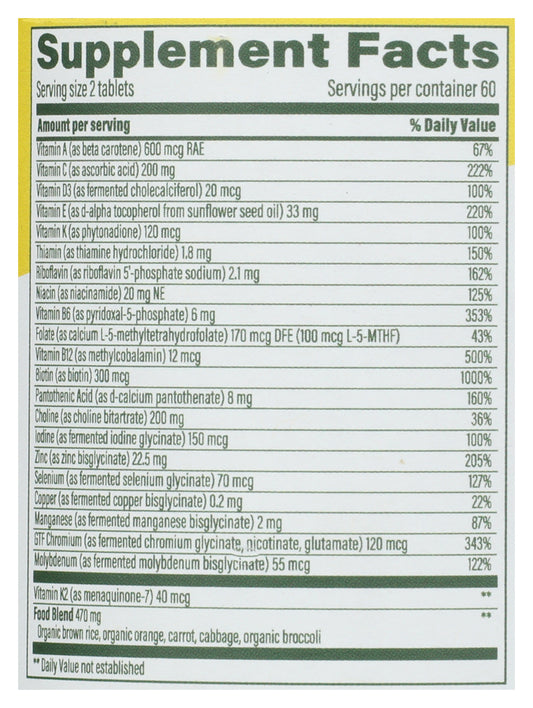 MegaFood Mens Advanced Multivitamin 120 ct