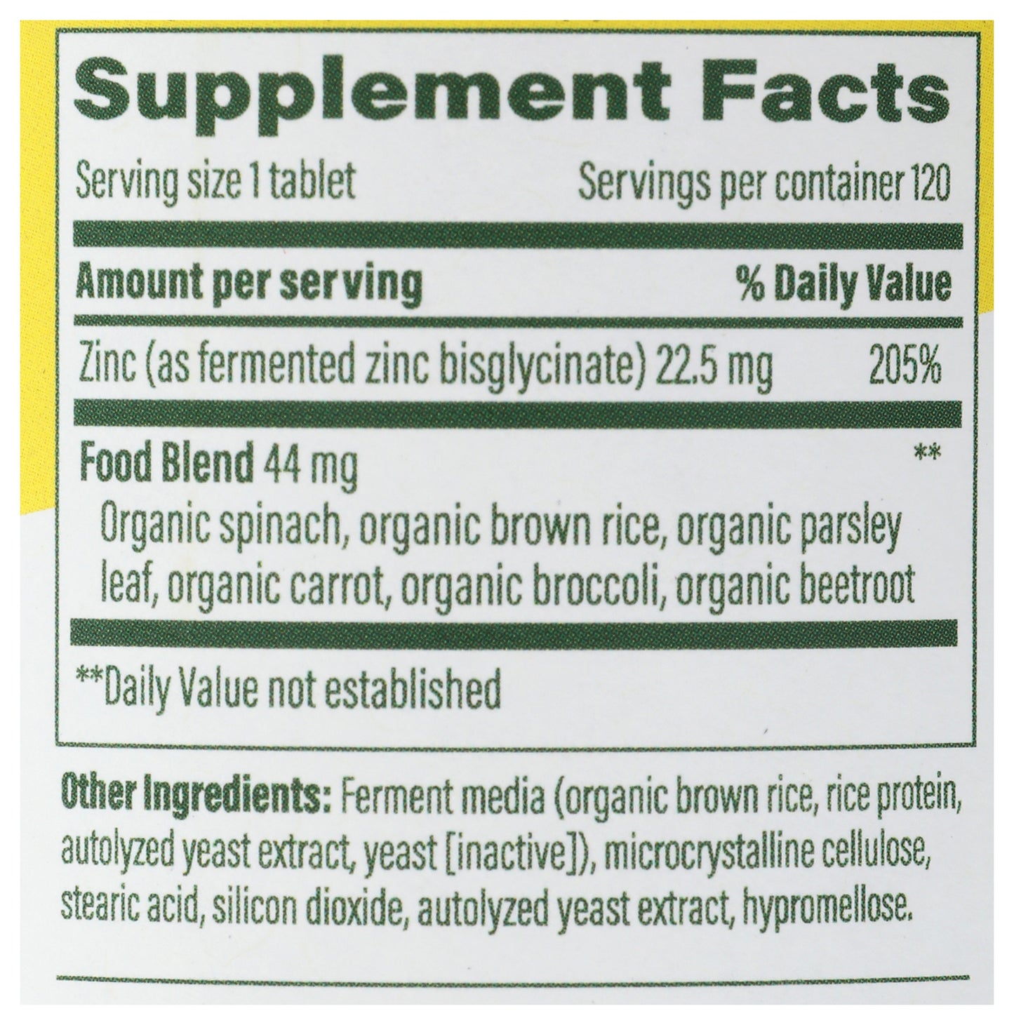 MGF Zinc 120 ct