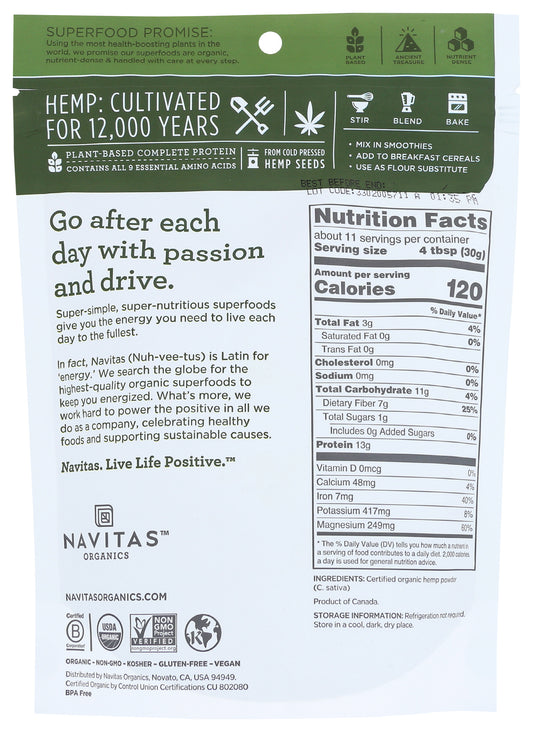 Navitas Hemp Powder 12oz