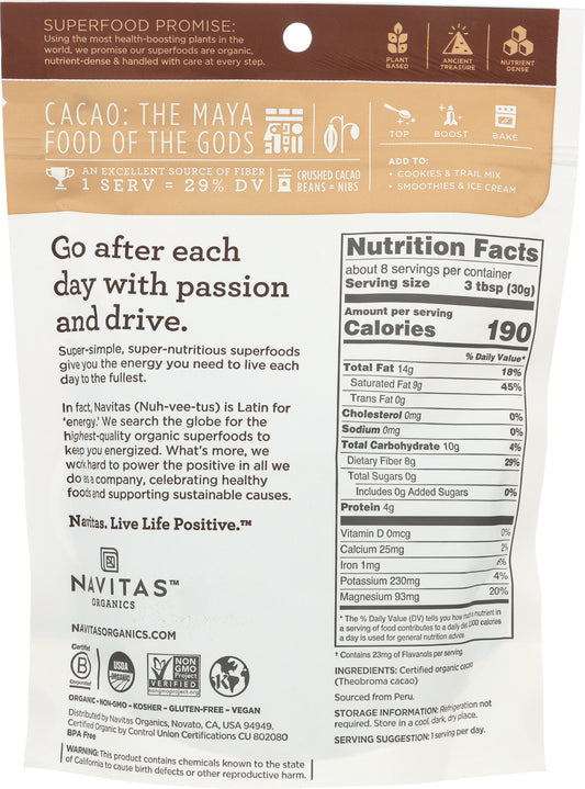 Navitas Cacao Nibs 8oz