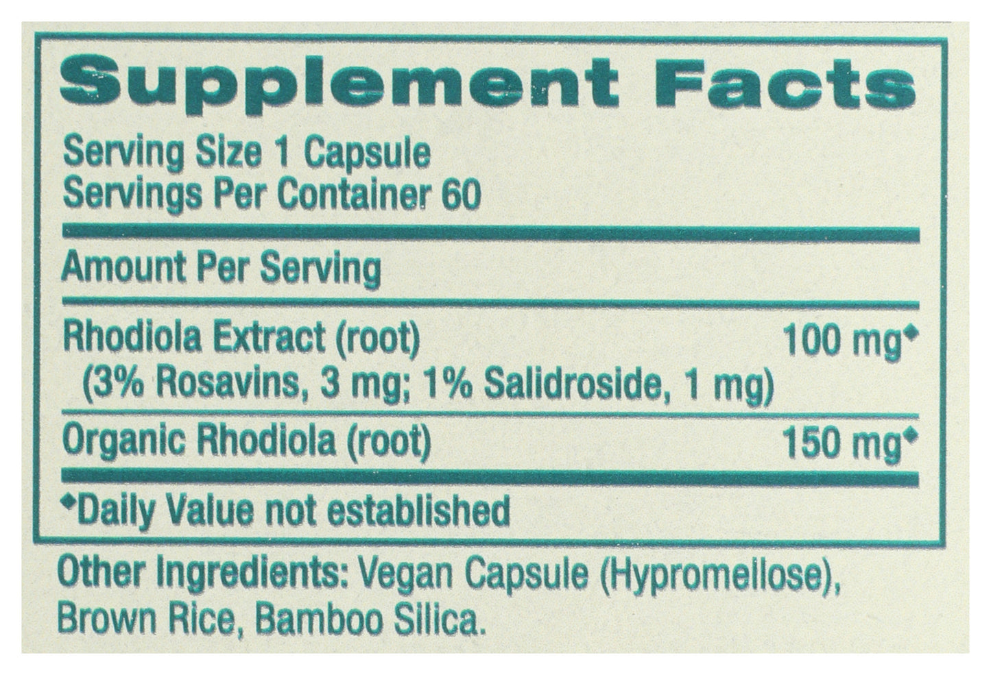 HML Rhodiola 60ct