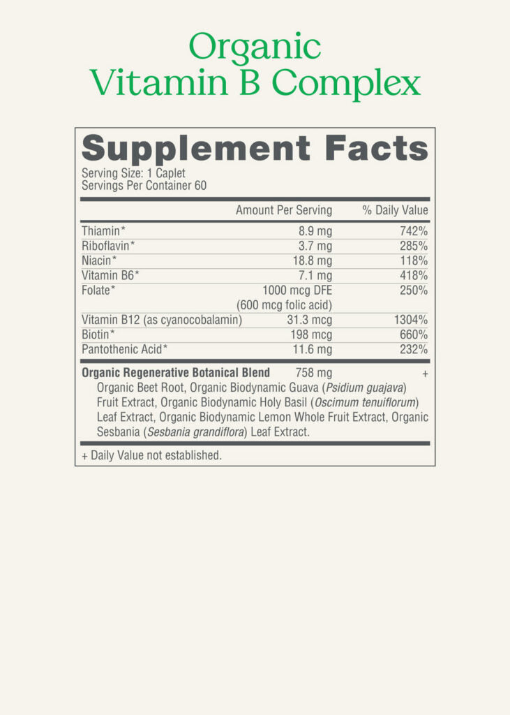 The Good Collective Organic B-Complex 60ct