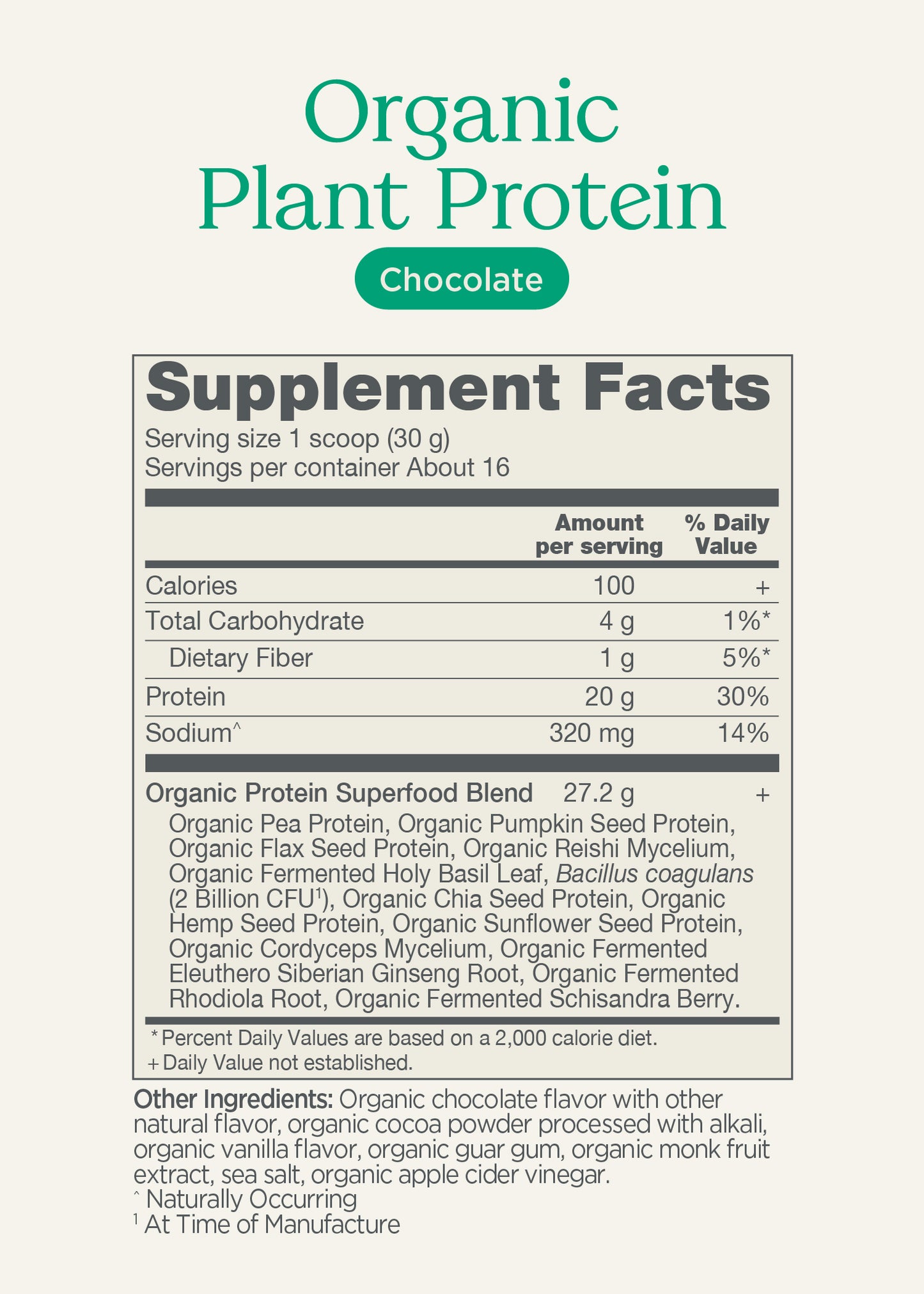 The Good Collective Organic Plant Protein Chocolate