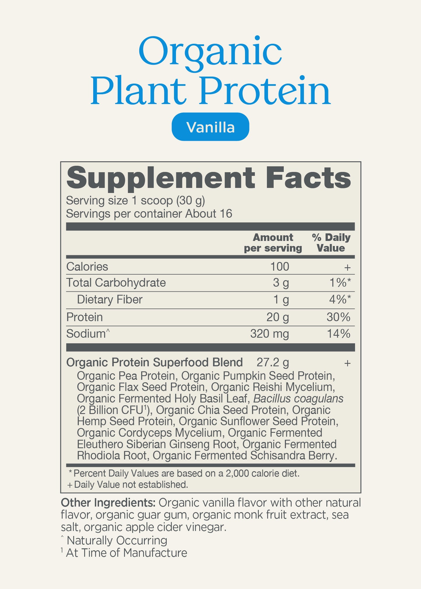The Good Collective Organic Plant Protein Vanilla