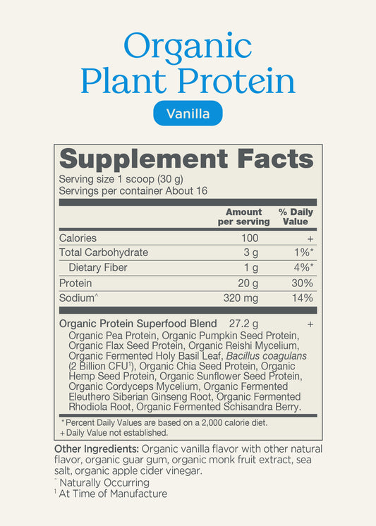 The Good Collective Organic Plant Protein Vanilla