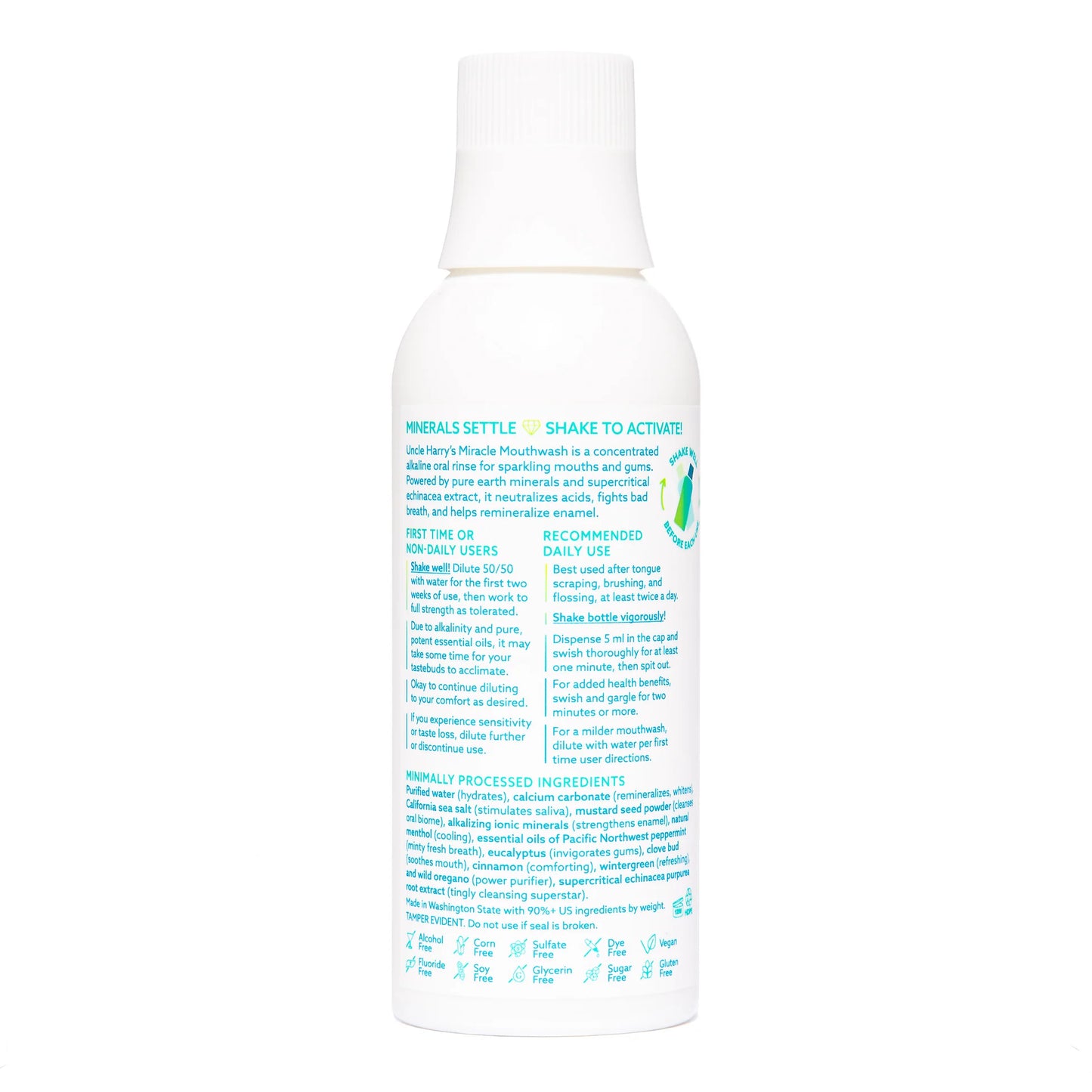 Uncle Harrys Miracle Mouthwash Cinnamon 8oz