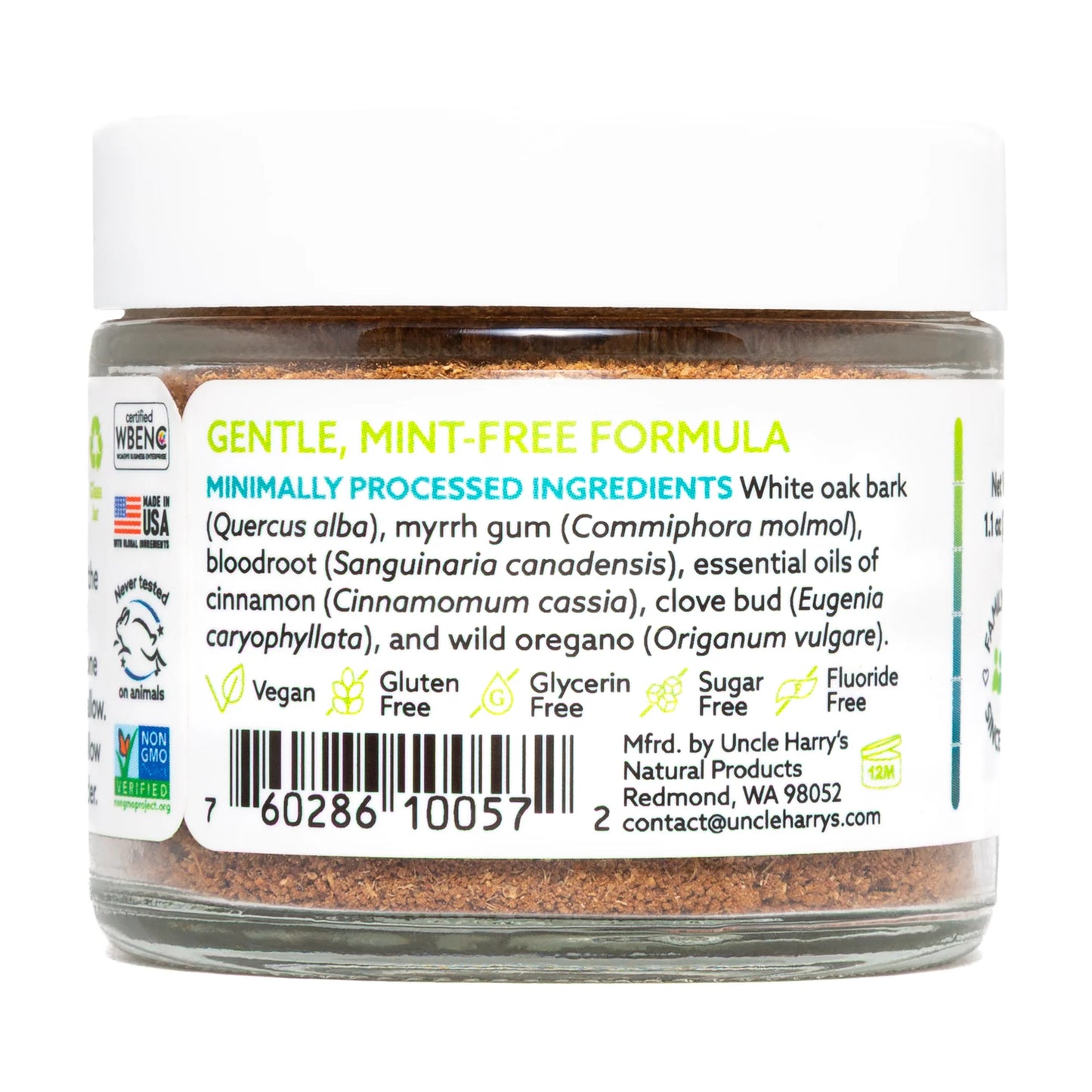 Uncle Harrys Tooth Powder for Sensitive Teeth 1oz
