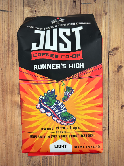 Just Coffee Co-Op Runner's High Light Coffee 12 oz. Bag