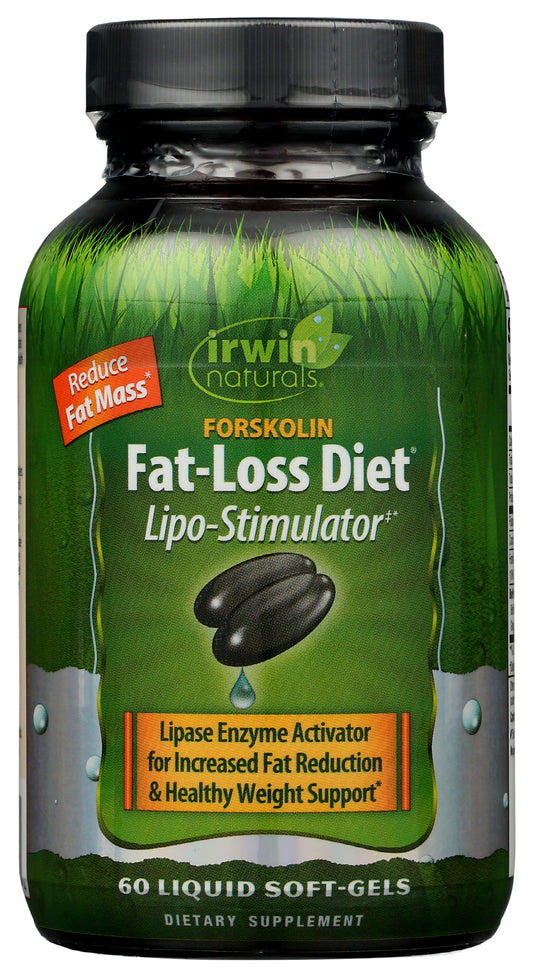 Irwin Naturals Forskolin Fat-Loss Diet Lipo-Stimulator 60 Liquid Soft Gels Front