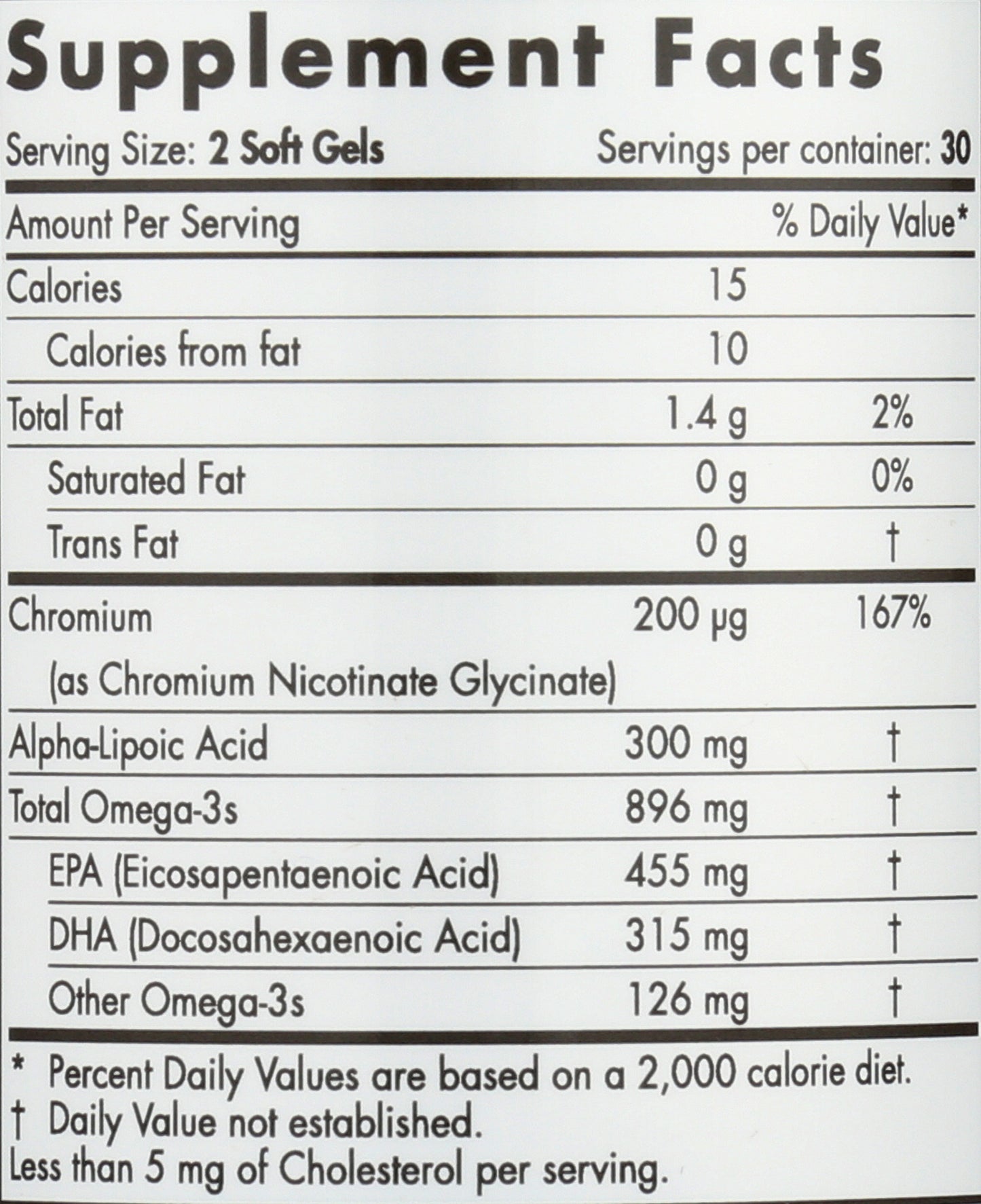 Nordic Naturals Omega Blood Sugar 60 Soft Gels Back