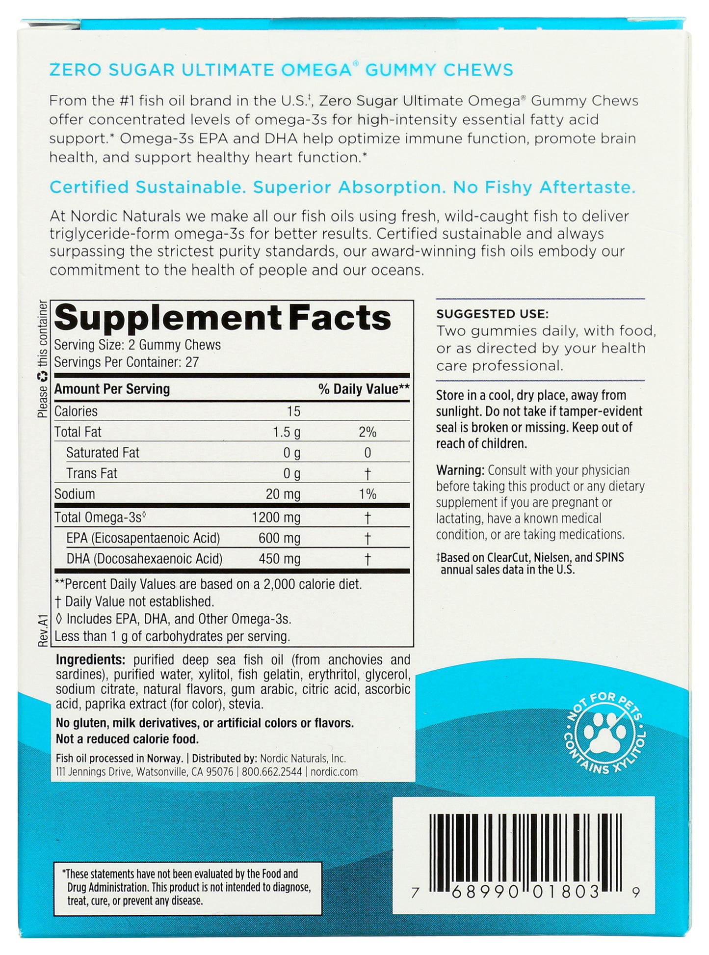 Nordic Naturals Ultimate Omega 54 Gummy Chews