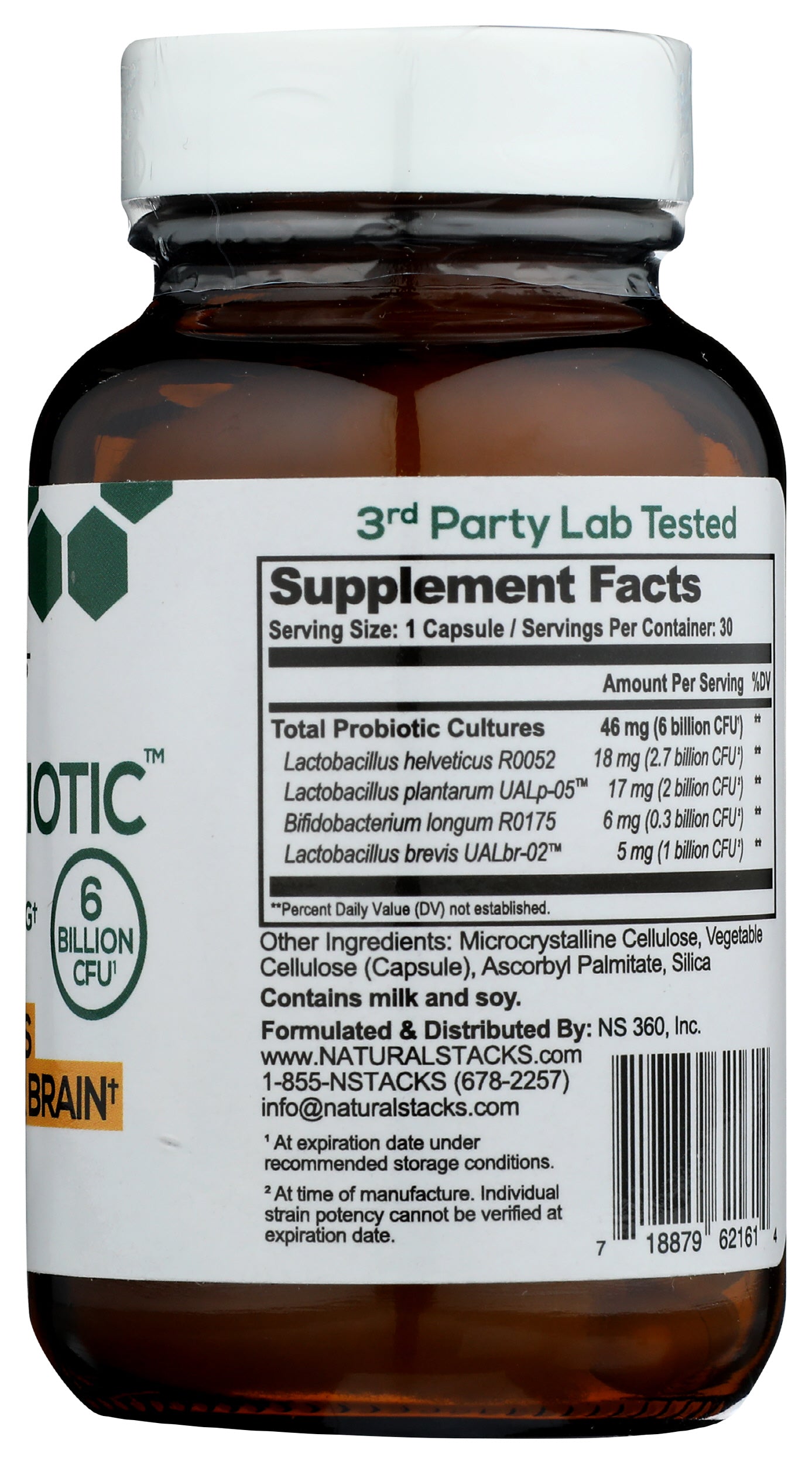 Brainbiotic Back of Bottle