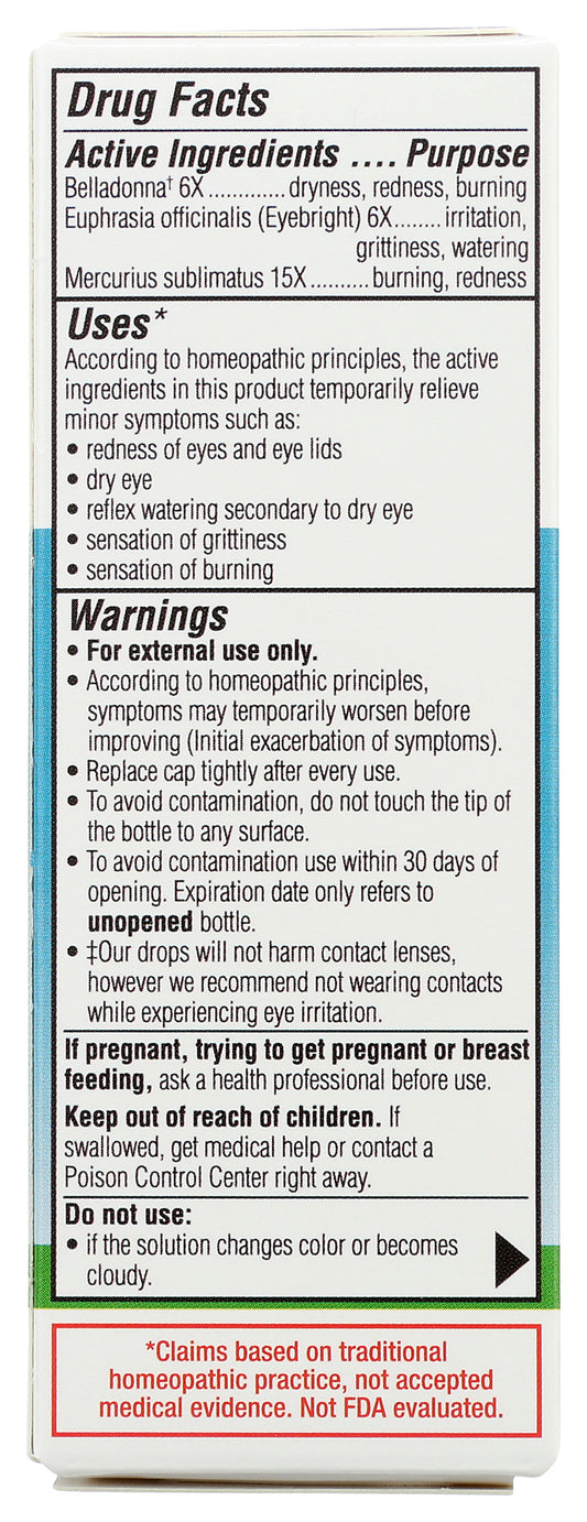 Similasan Complete Eye Relief Drops 0.33 fl oz Back