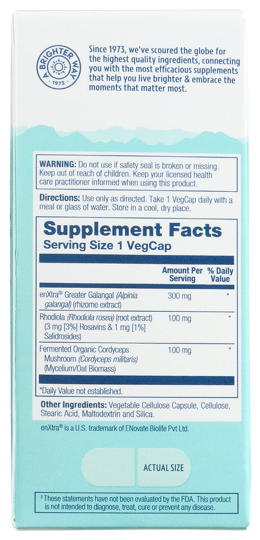 Solaray SharpMind Energy 30 VegCaps Back of Box