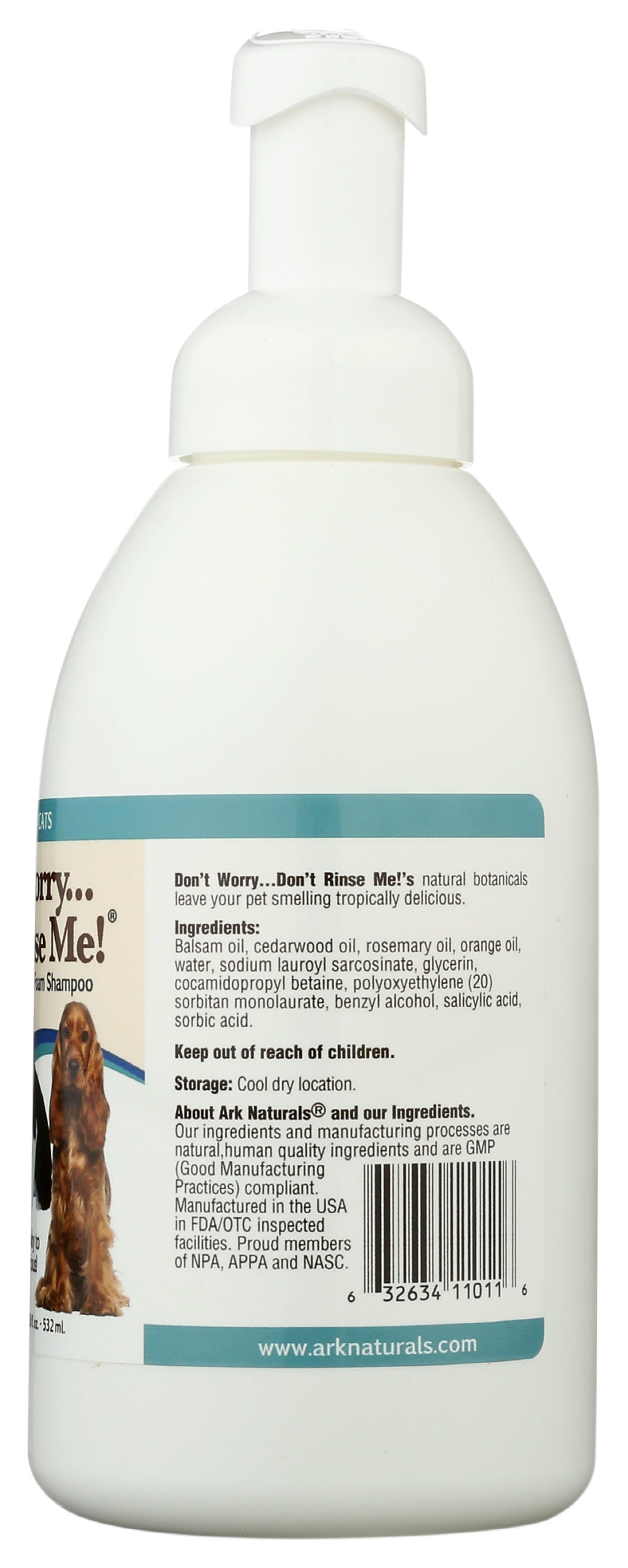 Ark Naturals Rinseless Foam Shampoo 18 fl oz