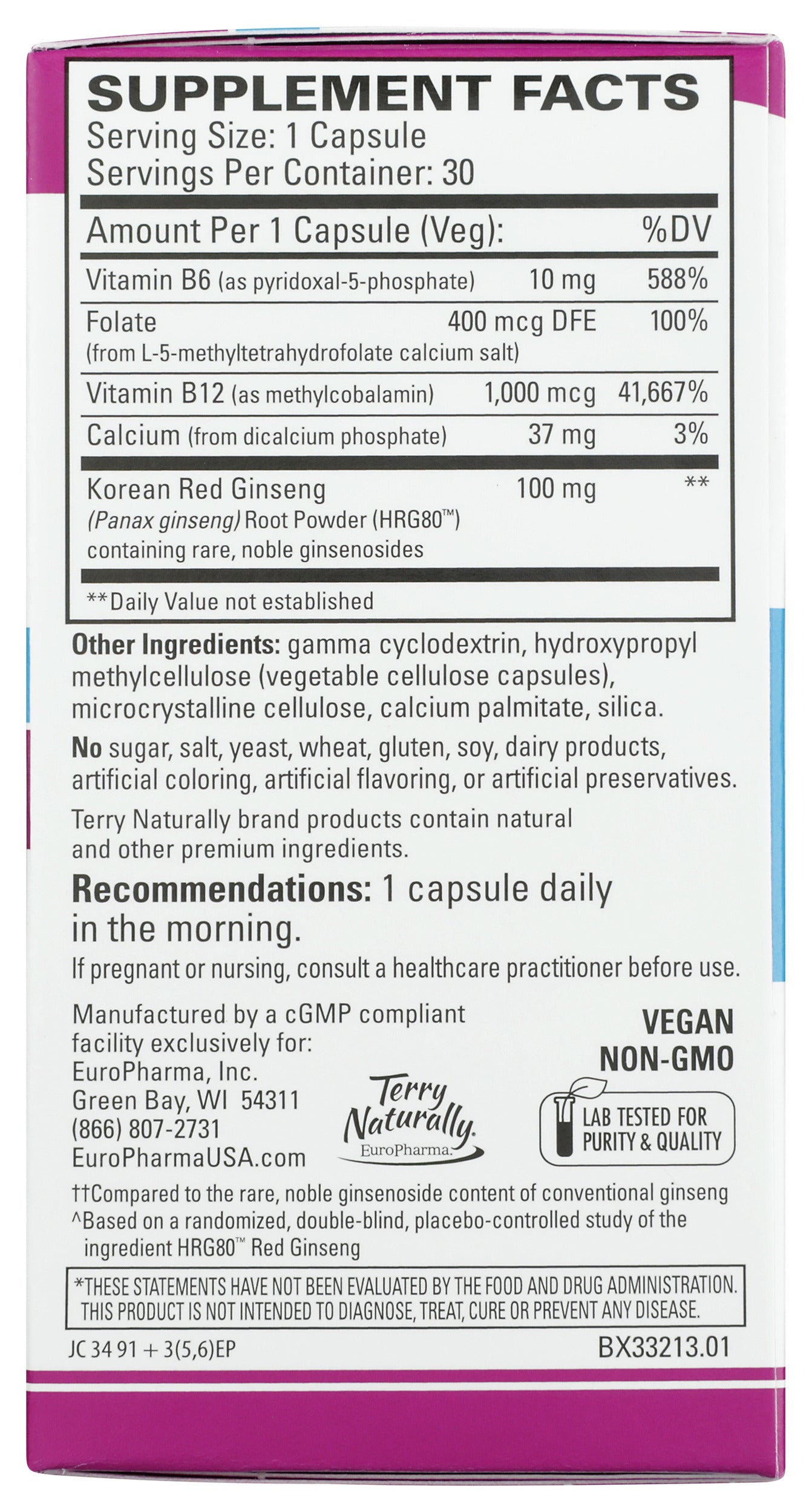 Terry Naturally Mental Advantage 30 Capsules