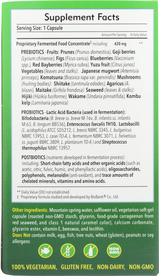 Dr. Ohhira's Probiotics Original Formula Back of Box