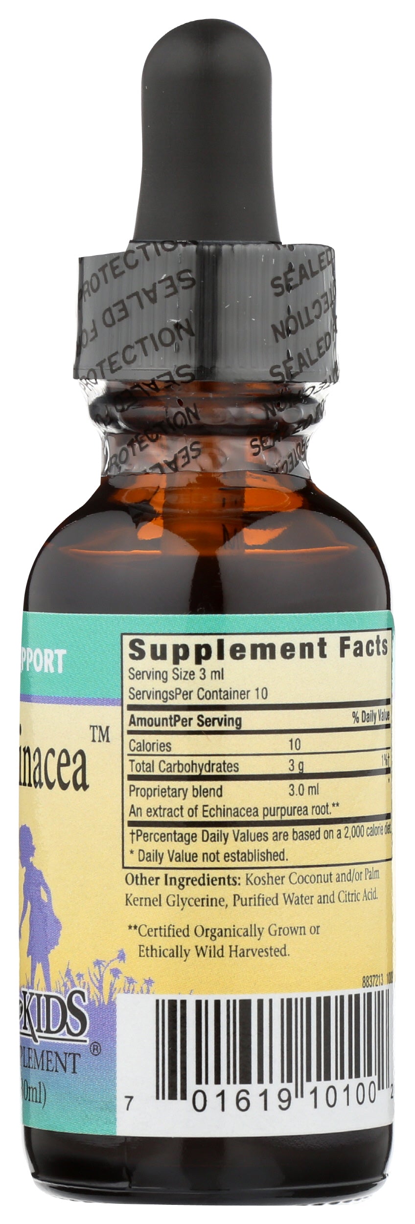 Herbs For Kids Sweet Echinacea 1 Fl. Oz. Back