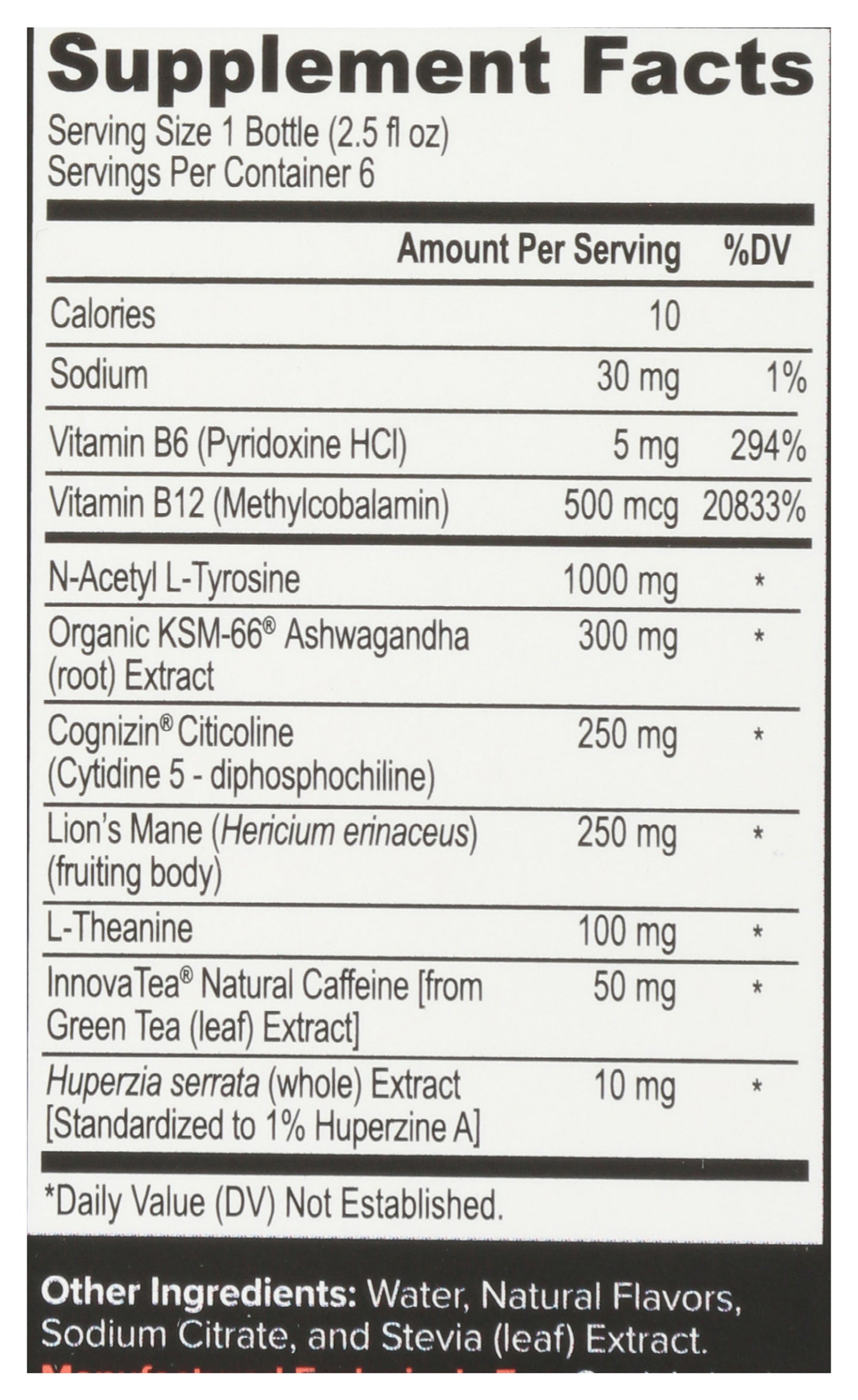 Onnit Alpha Brain Focus Shot Peach Flavor 2.5 fl oz