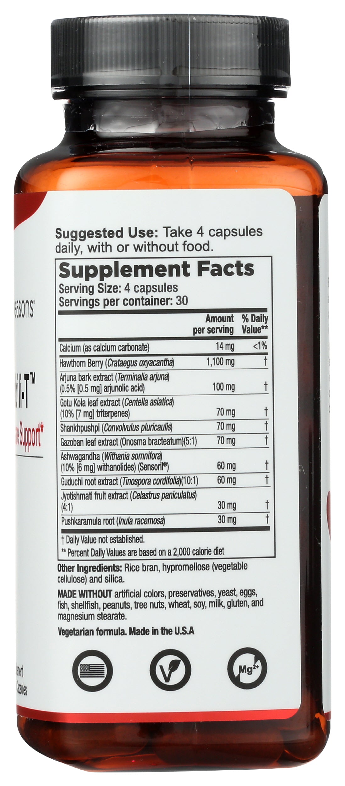 LifeSeasons B/P Stabili-T Blood Pressure Support 120 Veg Capsules Back