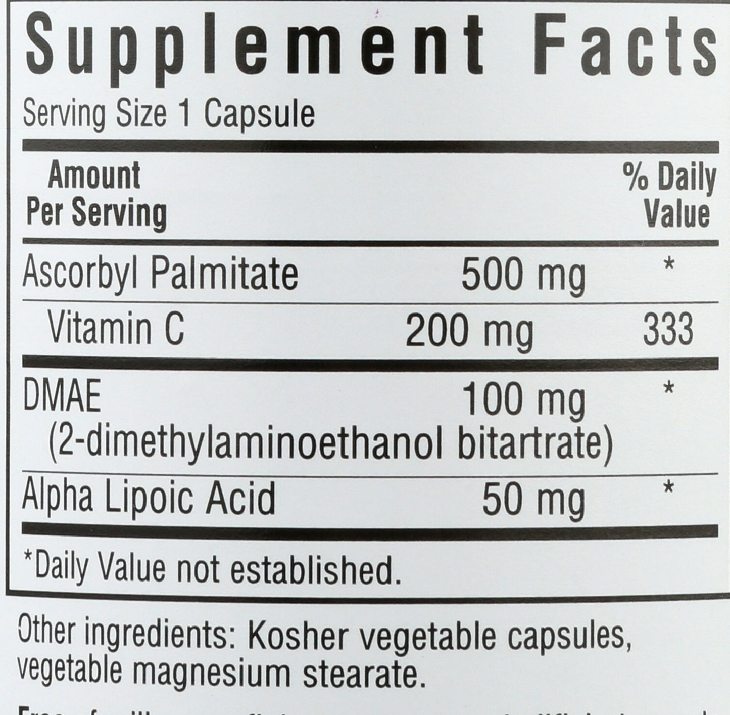 Bluebonnet Age-Less Skin Formula 60 Vegetable Capsules Back