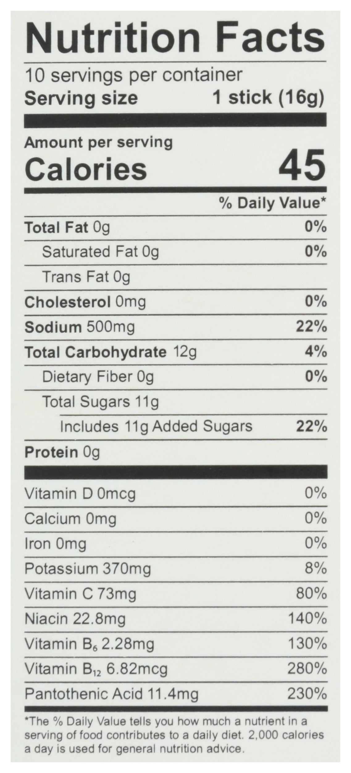 Liquid I.V. Electrolyte Drink Mix Concord Grape Flavor 16g Back of Packet