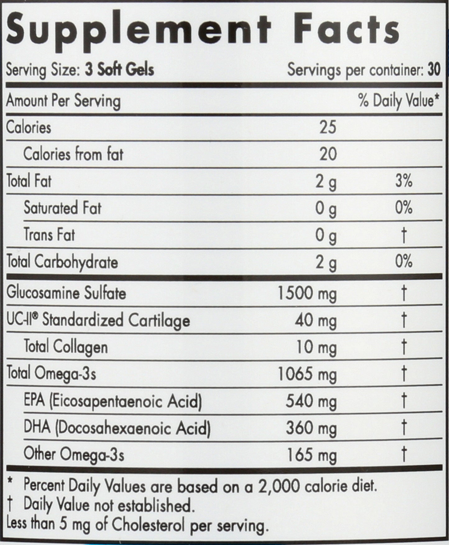 Nordic Naturals Omega Joint Xtra 90 Soft Gels Back of Bottle