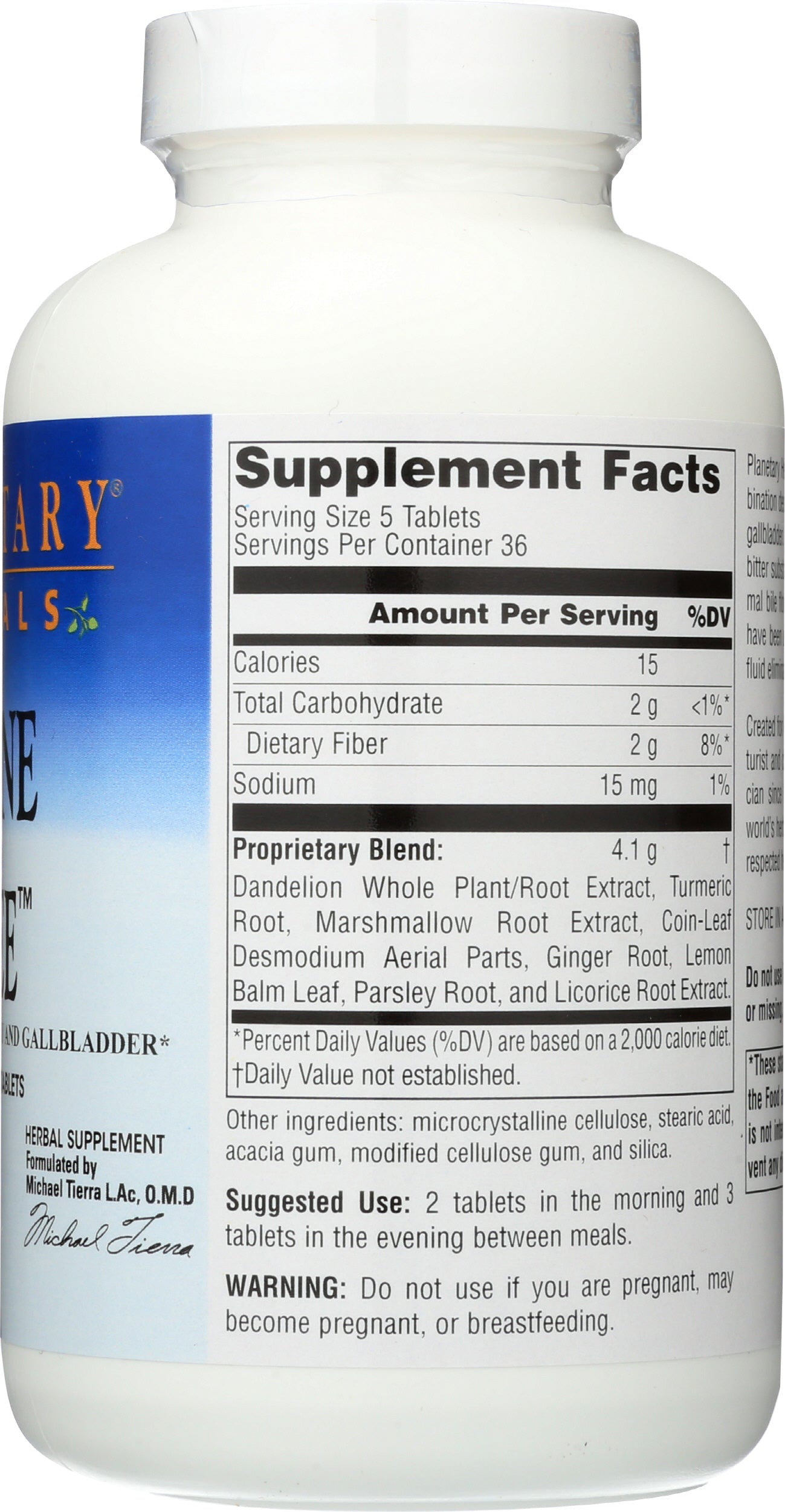 Planetary Herbals Stone Free 820mg 180 Tablets Back