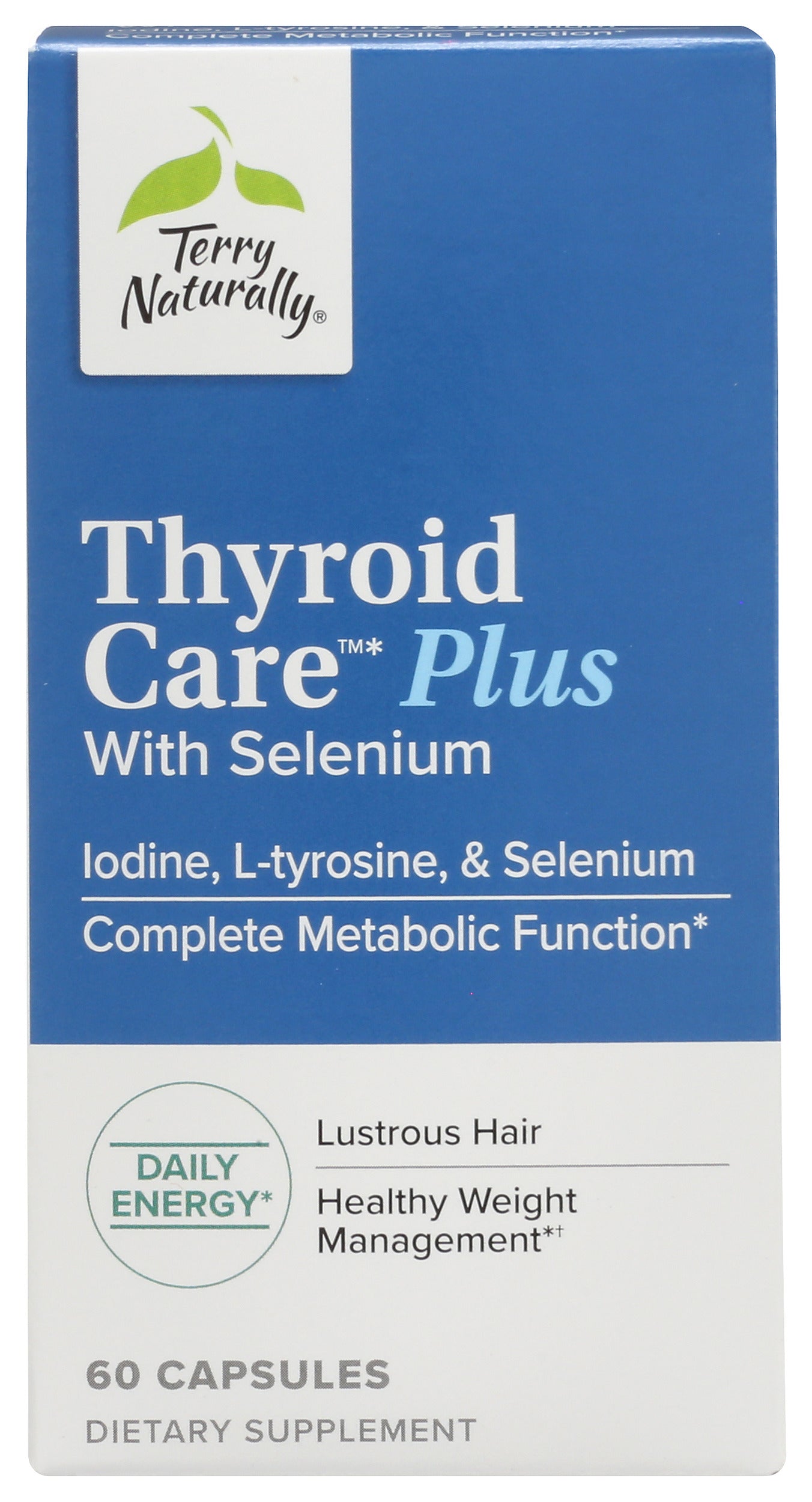 Terry Naturally Thyroid Care Plus 60 Capsules Front of Box