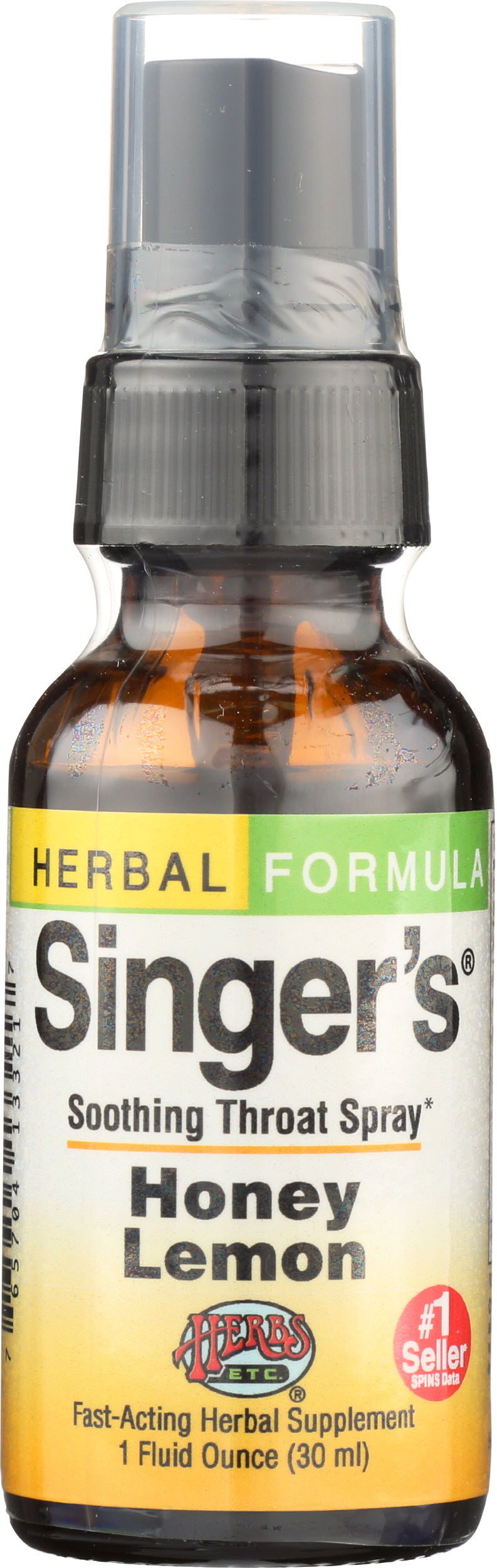 Herbs Etc. Honey Lemon Throat Spray 1 fl oz Front of Bottle