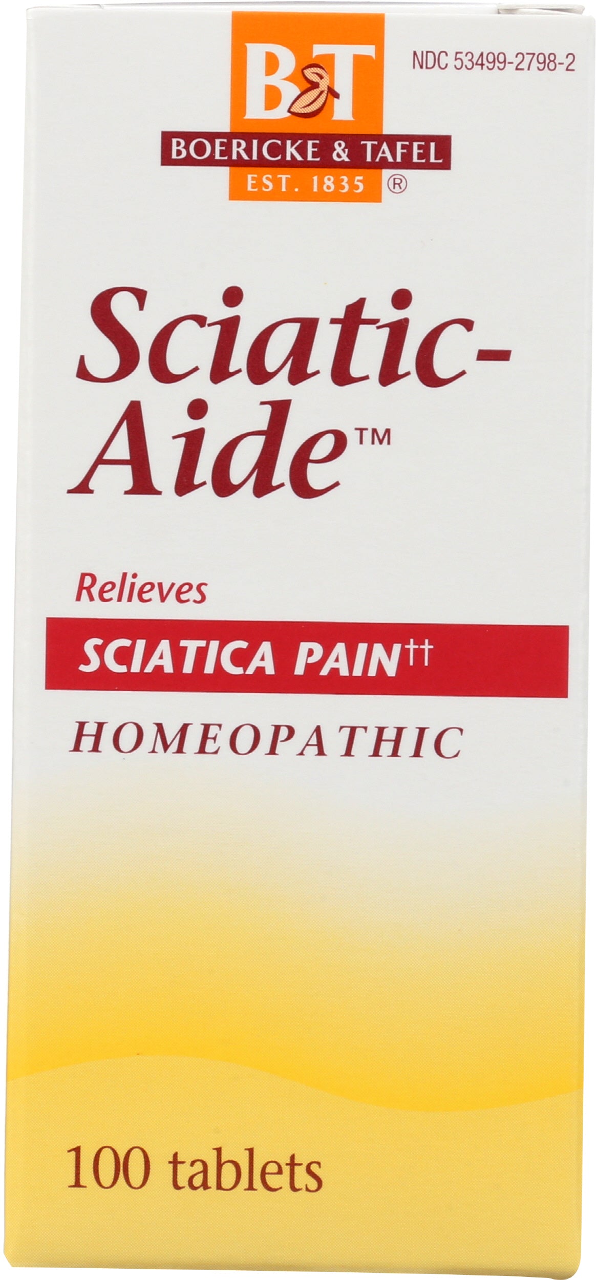 Boericke & Tafel Sciatic-Aide 100 Tablets Front