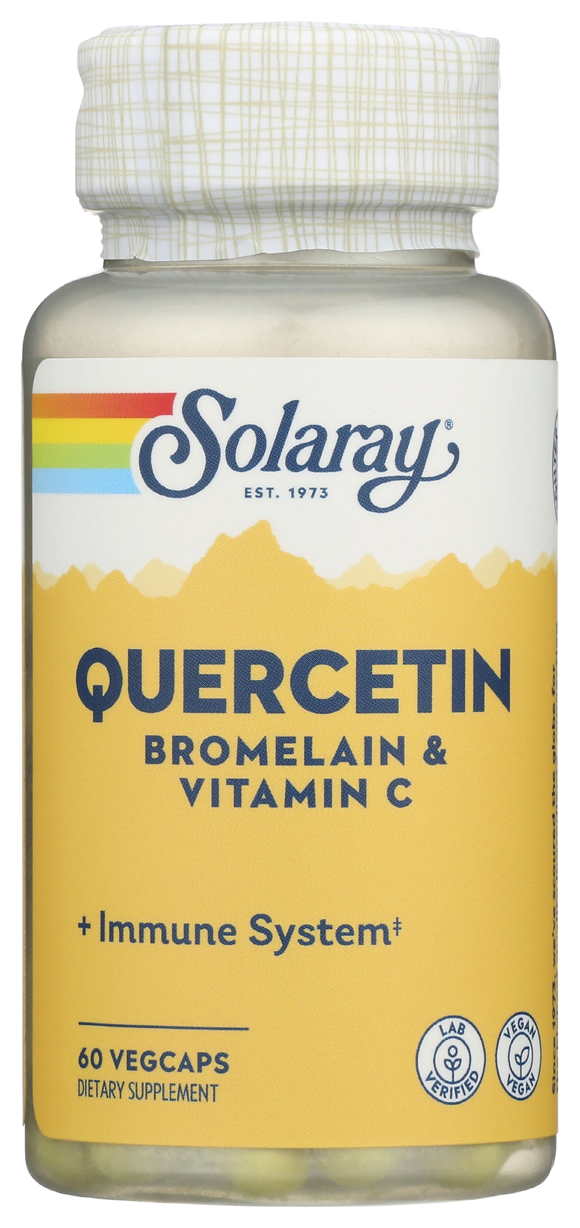 Solaray Quercetin Bromelain & Vitamin C 60 Vegcaps Front of Bottle