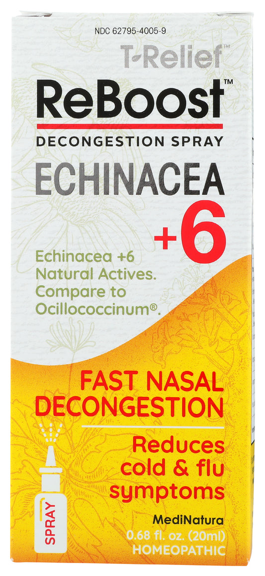 ReBoost Echinacea + 6 Decongestion Spray 0.68 fl oz Front of Box