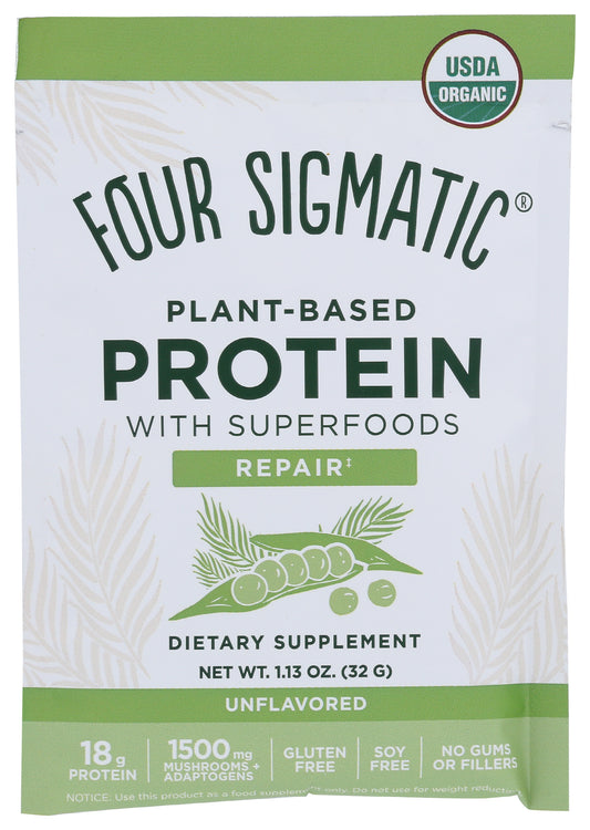 Four Sigmatic Plant-Based Protein Powder Unflavored 32g Front of Packet