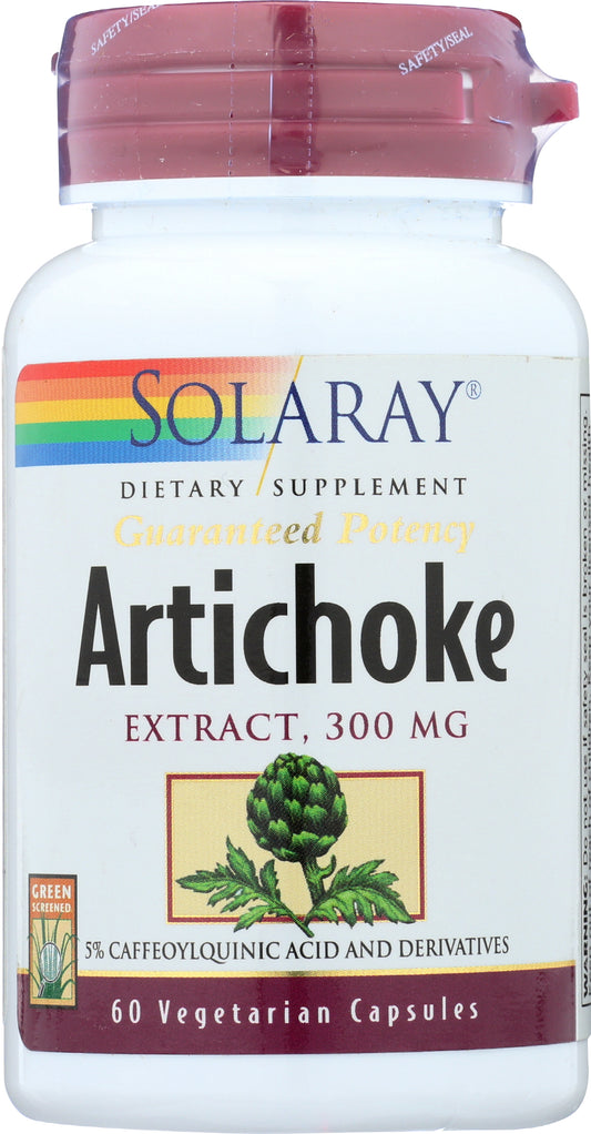 Solaray Artichoke 600 mg 60 VegCaps Front of Bottle